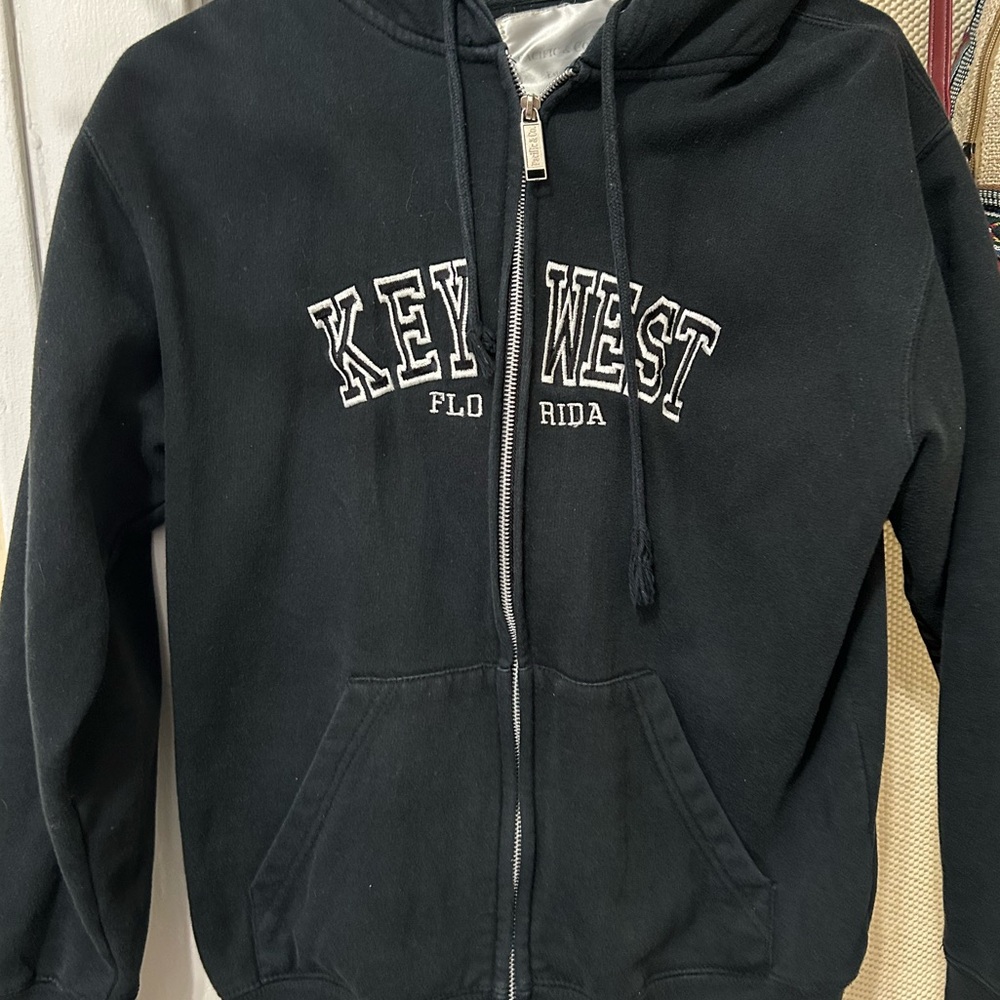 Key West Pacific Company Black Zip Up Sweater - Small Used